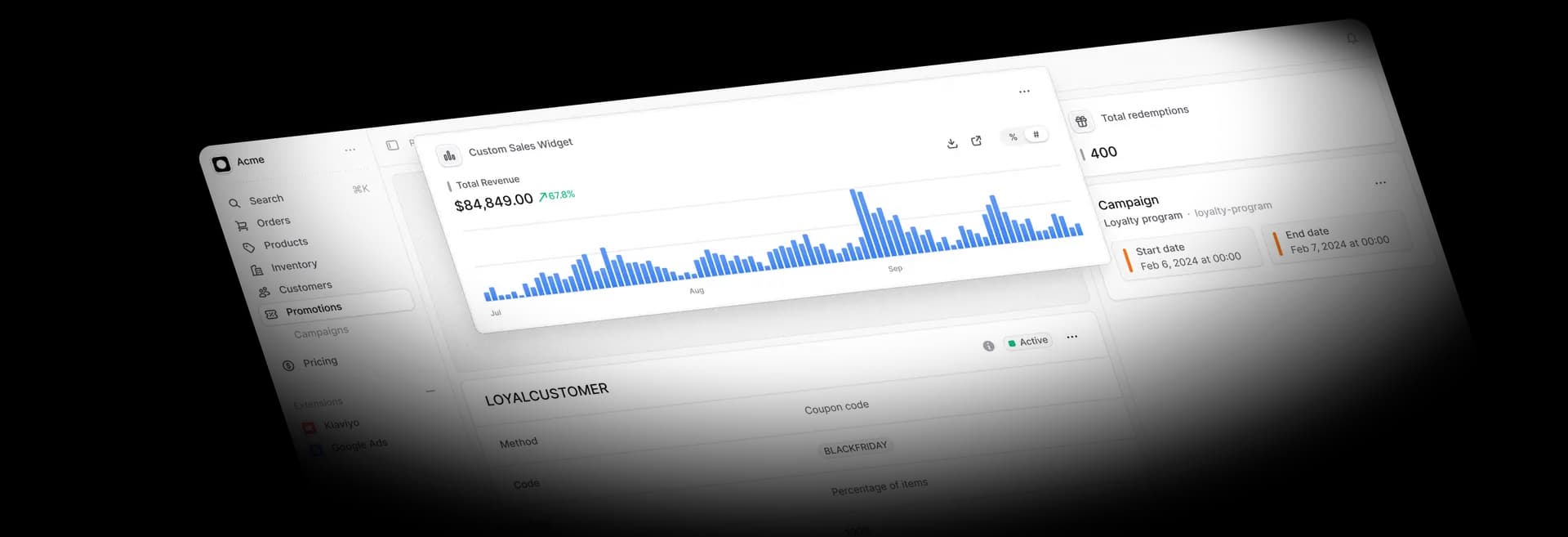 Product Control Interface