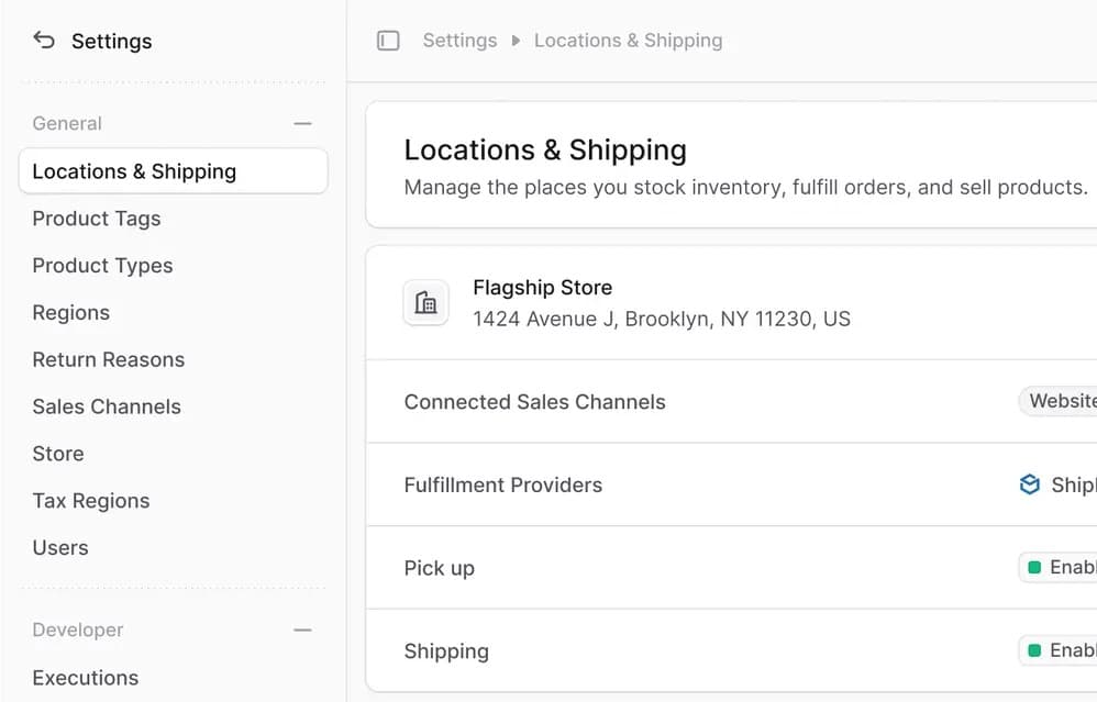 Product Control Interface