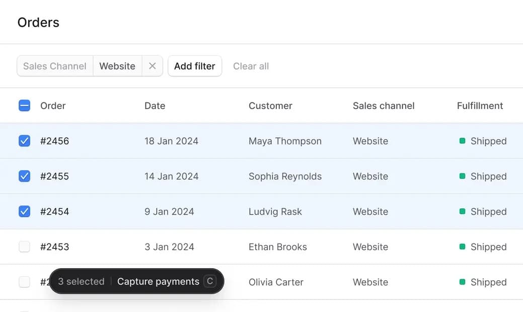 Product Control Interface