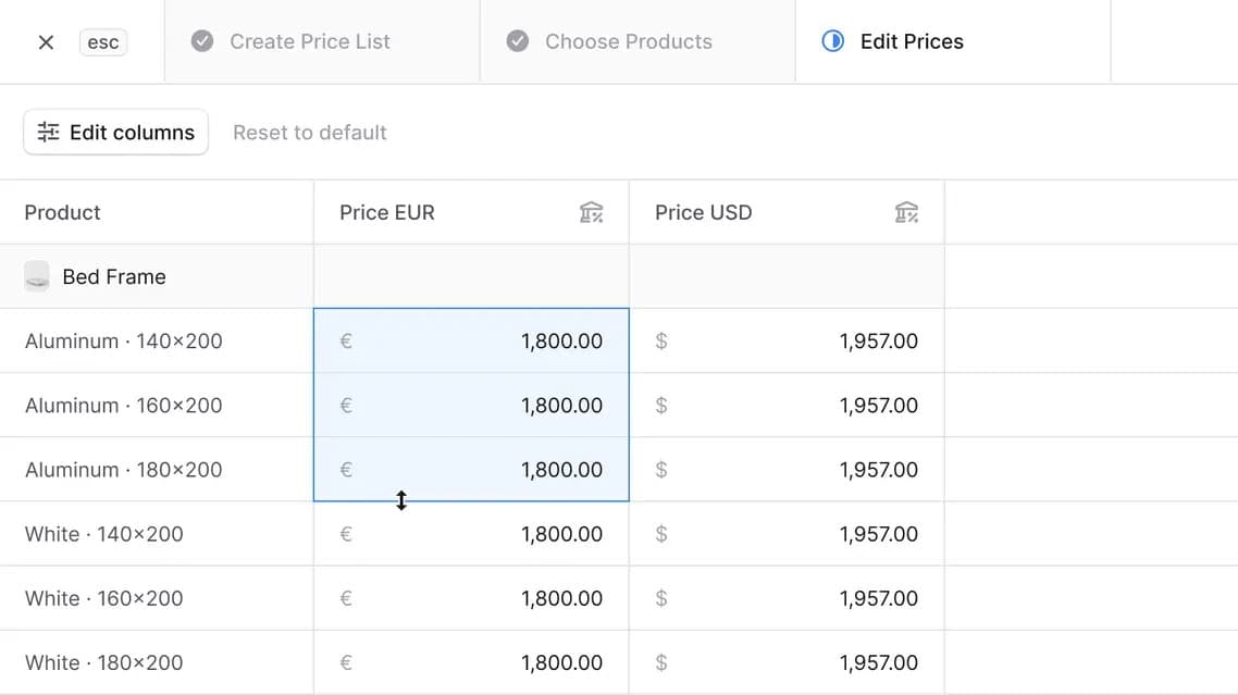 Product Control Interface